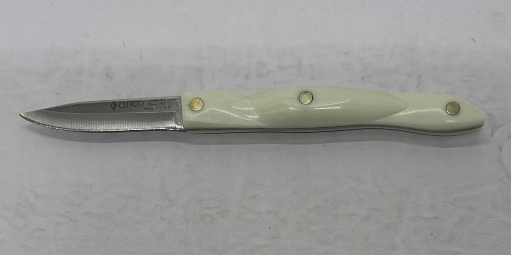 Vintage Cutco 1720 KH Paring Knife Pearl White Handle 2 3/4”